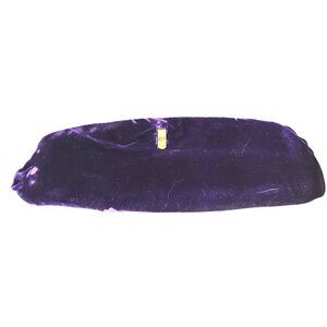 Vintage Bobbie Jerome Purple Velvet Clutch Gold Trim Mid Century Evening